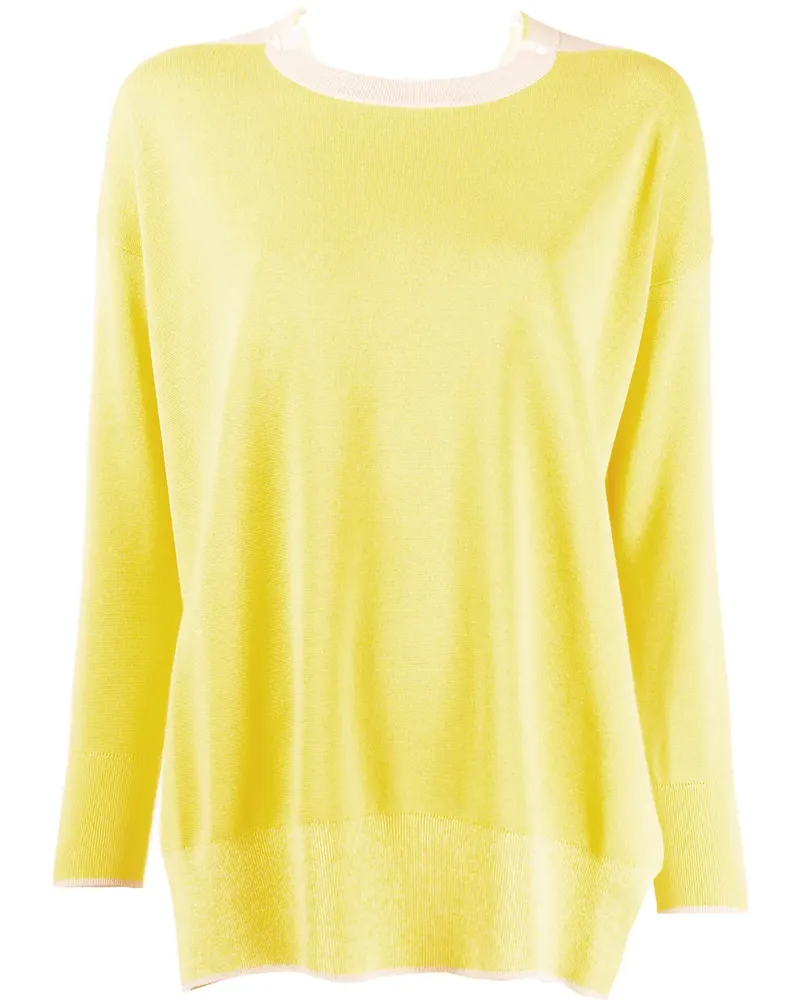 Stella McCartney Zweifarbiger Oversized-Pullover - Gelb Gelb