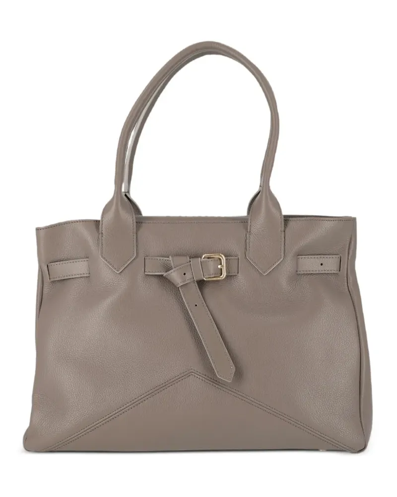 Ballantyne Kate 993 Tote Bag aus Leder mit Schnallendetail - Braun Braun
