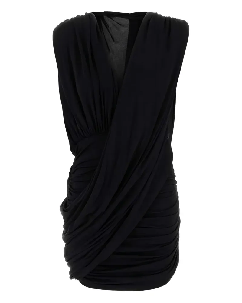 Magda Butrym Drapiertes Minikleid - Schwarz Schwarz