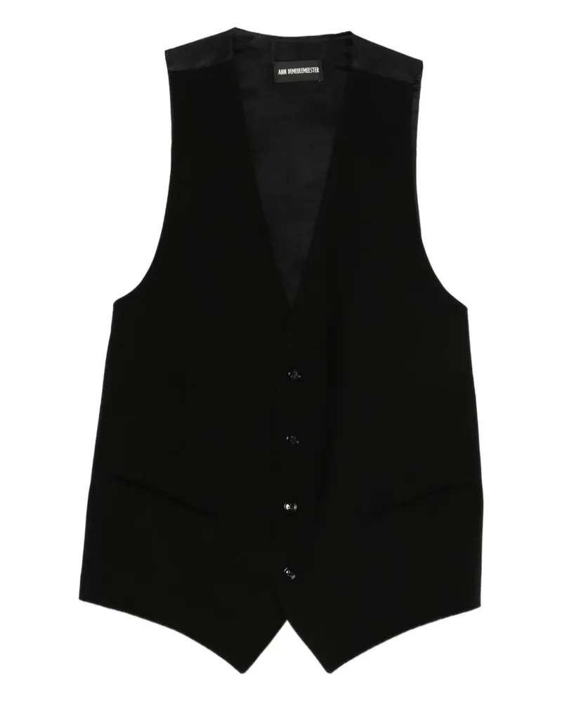 Ann Demeulemeester Martingale Weste - Schwarz Schwarz