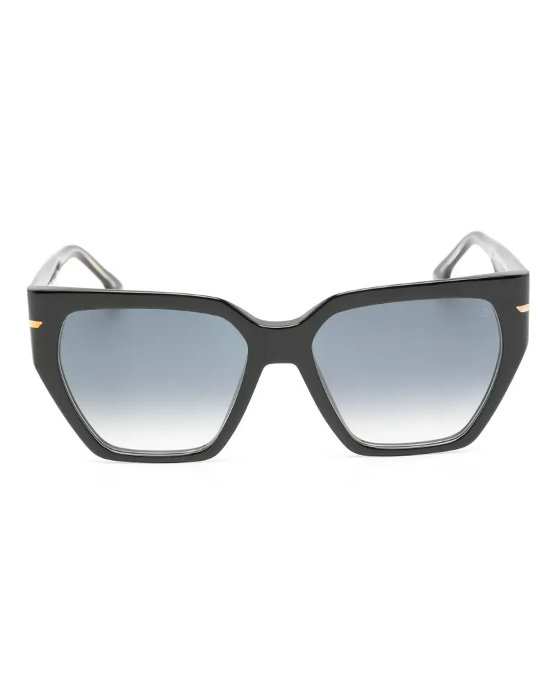 Victoria Beckham Sonnenbrille mit geometrischem Gestell - Schwarz Schwarz