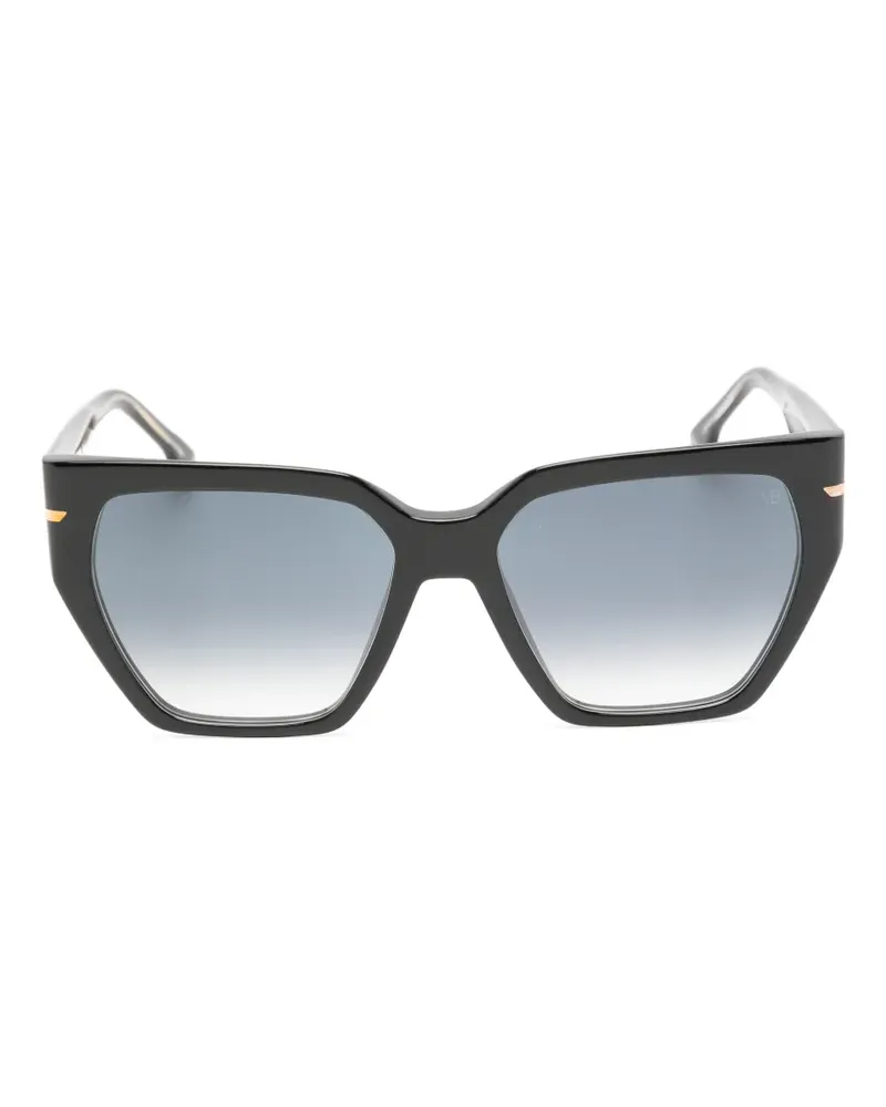 Victoria Beckham Sonnenbrille mit geometrischem Gestell - Schwarz Schwarz