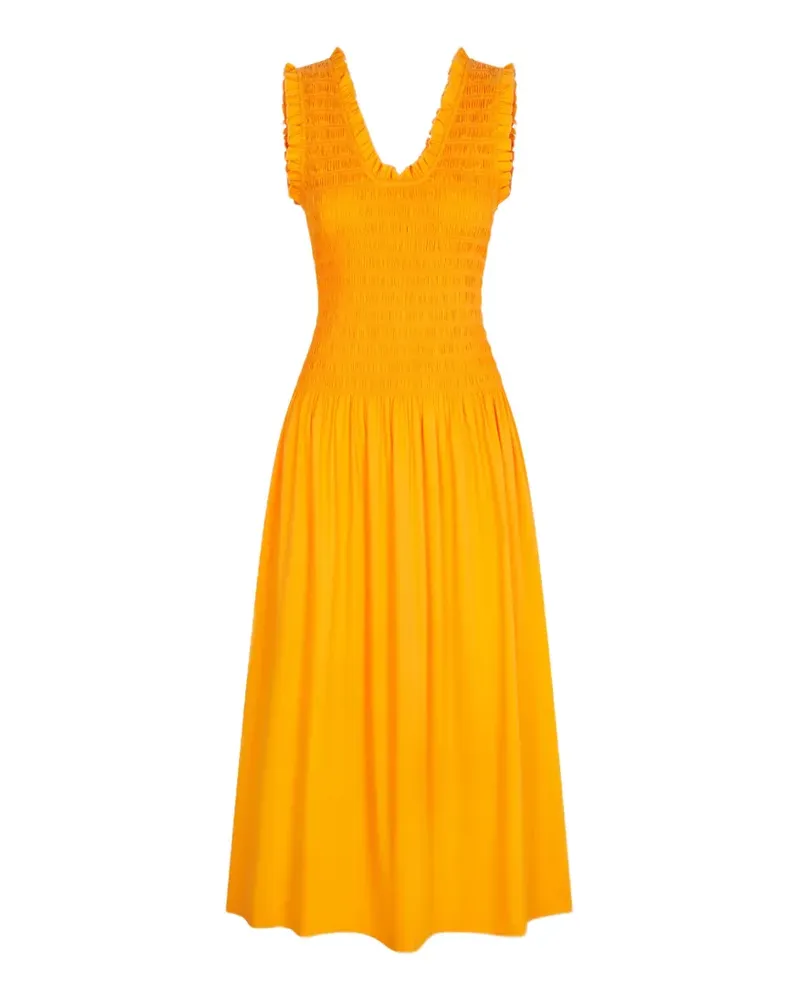 Simon Miller Zini V-neck sleeveless cotton midi dress - Gelb Gelb