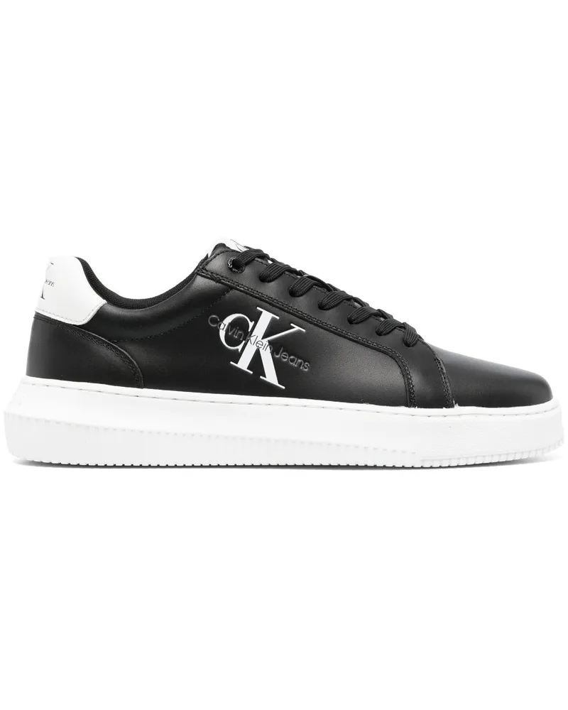 Calvin Klein Sneakers mit Logo-Print - Schwarz Schwarz