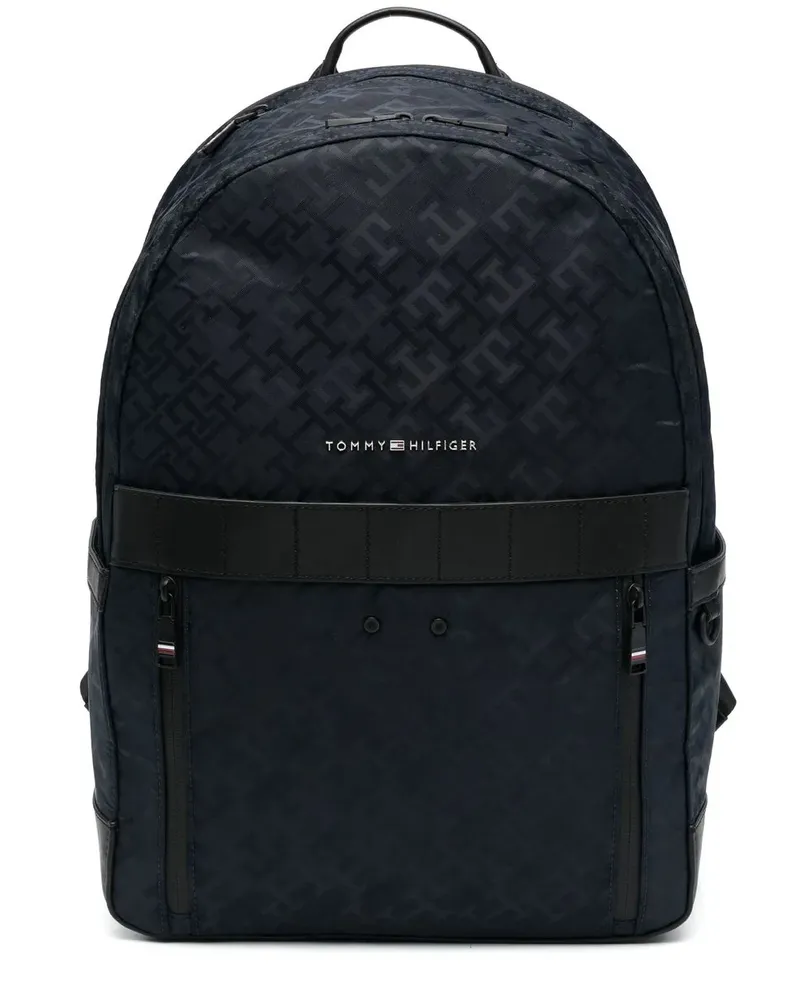 Tommy Hilfiger Rucksack mit Logo-Print - Blau Blau