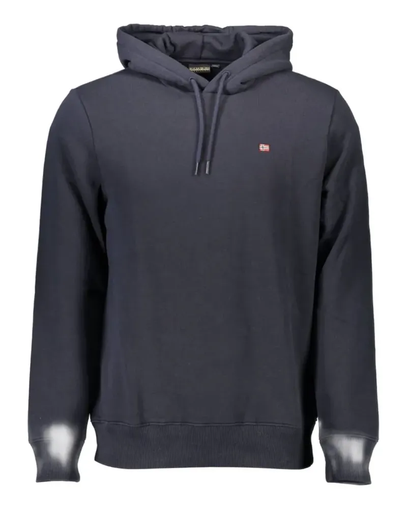 Napapijri logo-patch drawstring hoodie - Blau Blau