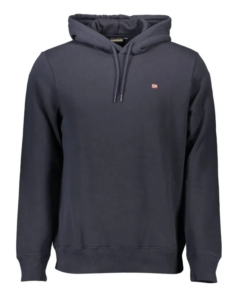 Napapijri logo-patch drawstring hoodie - Blau Blau