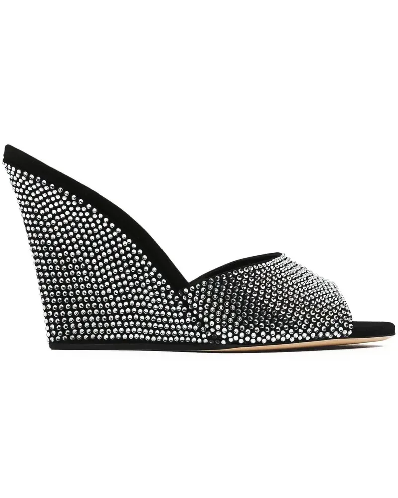Paris Texas Mules mit Kristallen - Schwarz Schwarz