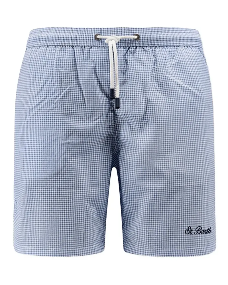 MC2 Saint Barth Paimos check drawstring swim shorts - Blau Blau