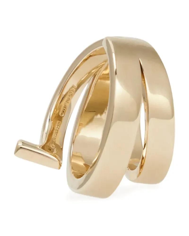 Ferragamo Gewickelter Gancini Ring - Gold Gold