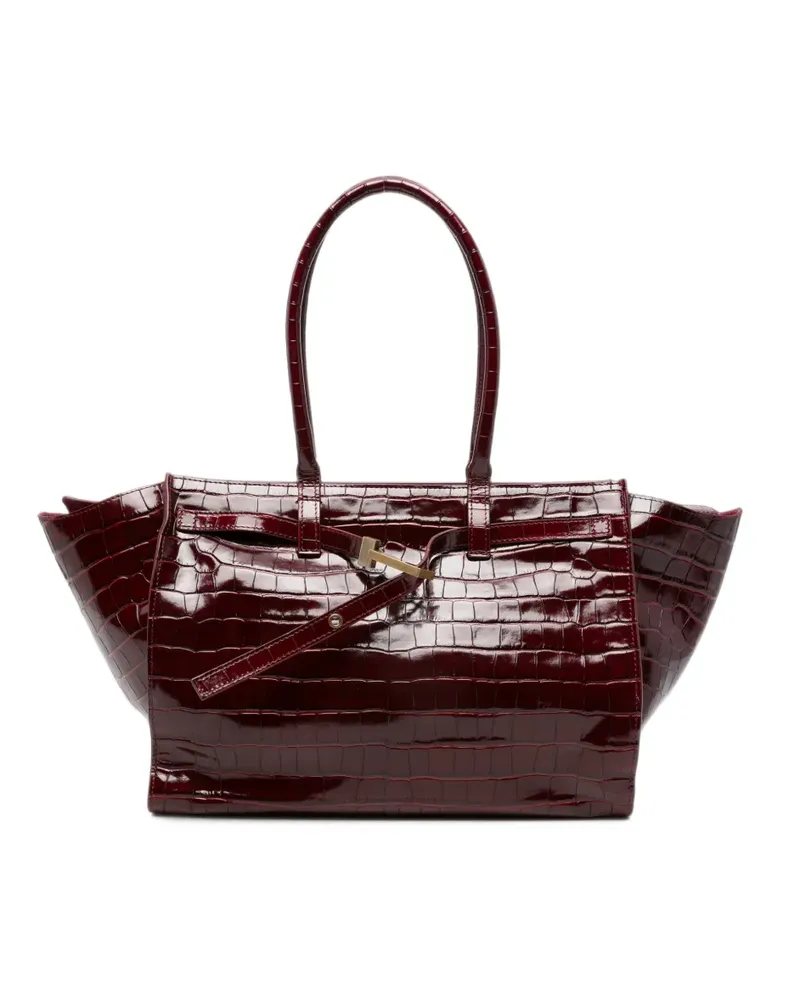 Benedetta Bruzziches Mame Everyday croc-effect shoulder bag - Rot Rot