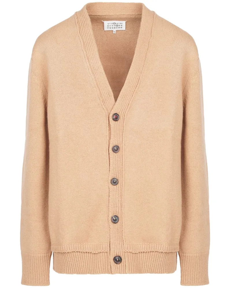 Maison Margiela Cardigan mit Ellenbogen-Patches - Nude Nude