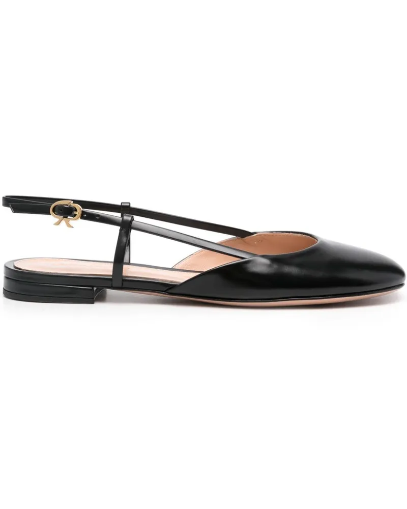 Gianvito Rossi Ballerinas aus Leder - Schwarz Schwarz