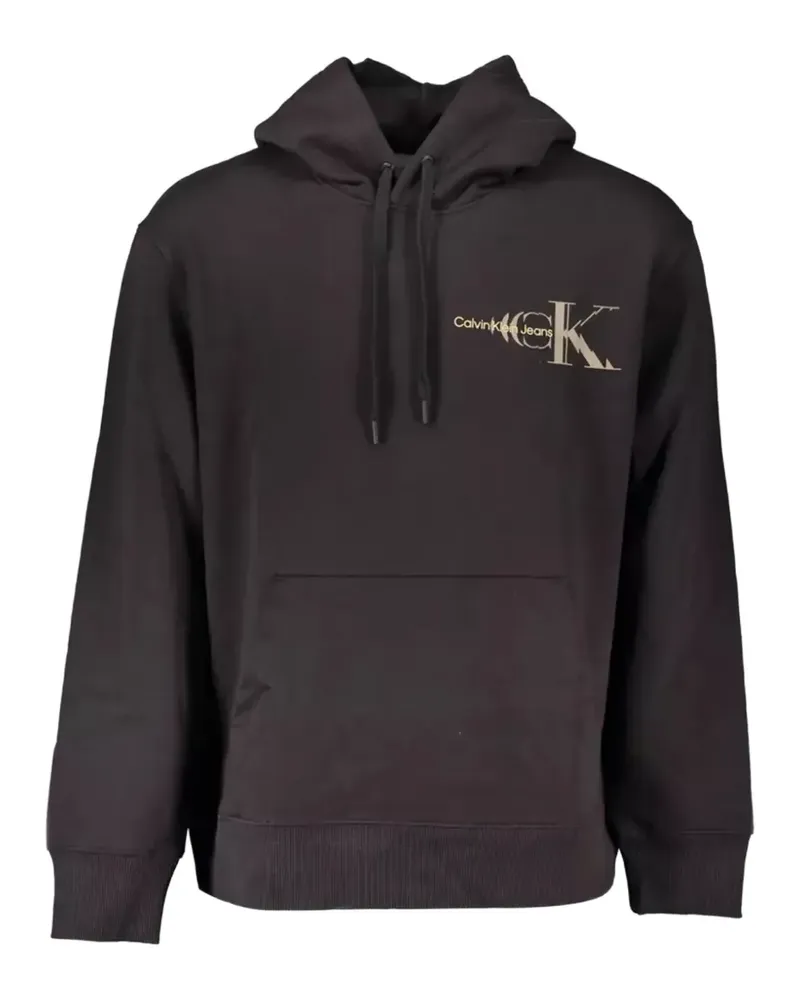 Calvin Klein chest logo print hoodie - Schwarz Schwarz
