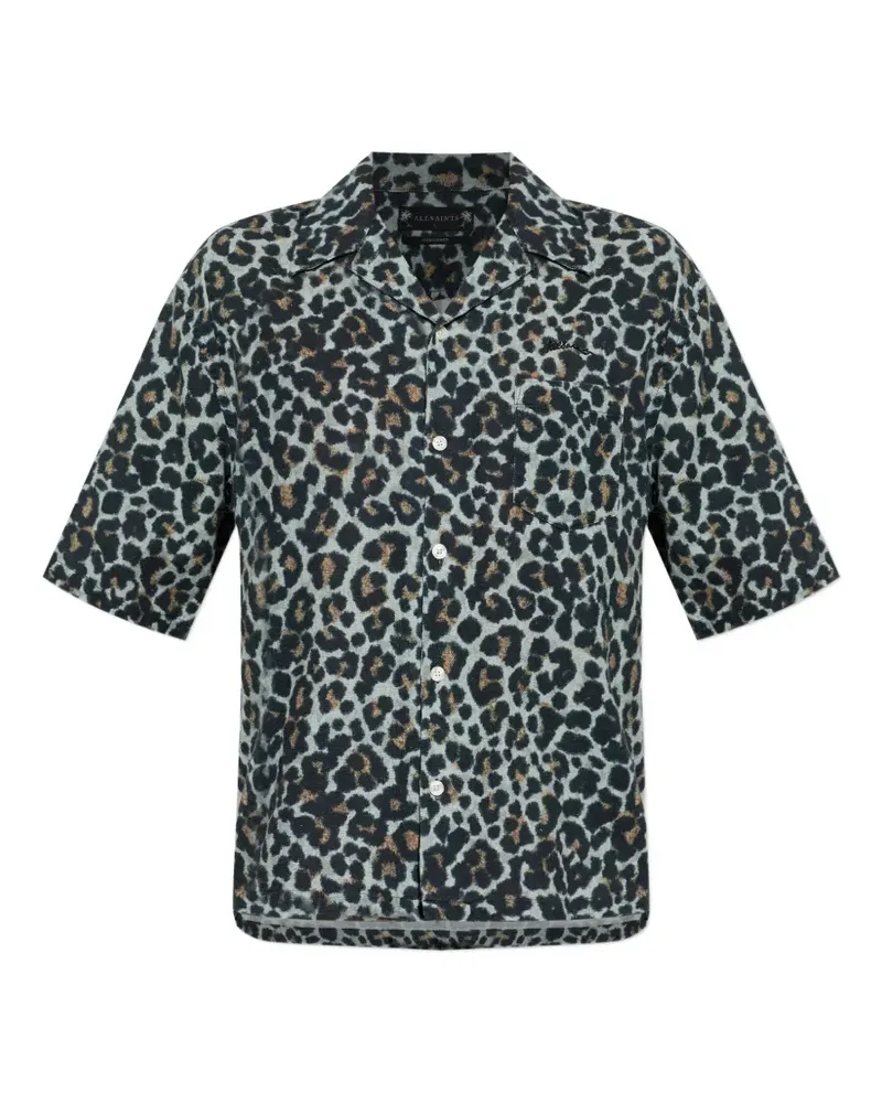AllSaints Hemd mit Leopardenmuster - Grau Grau