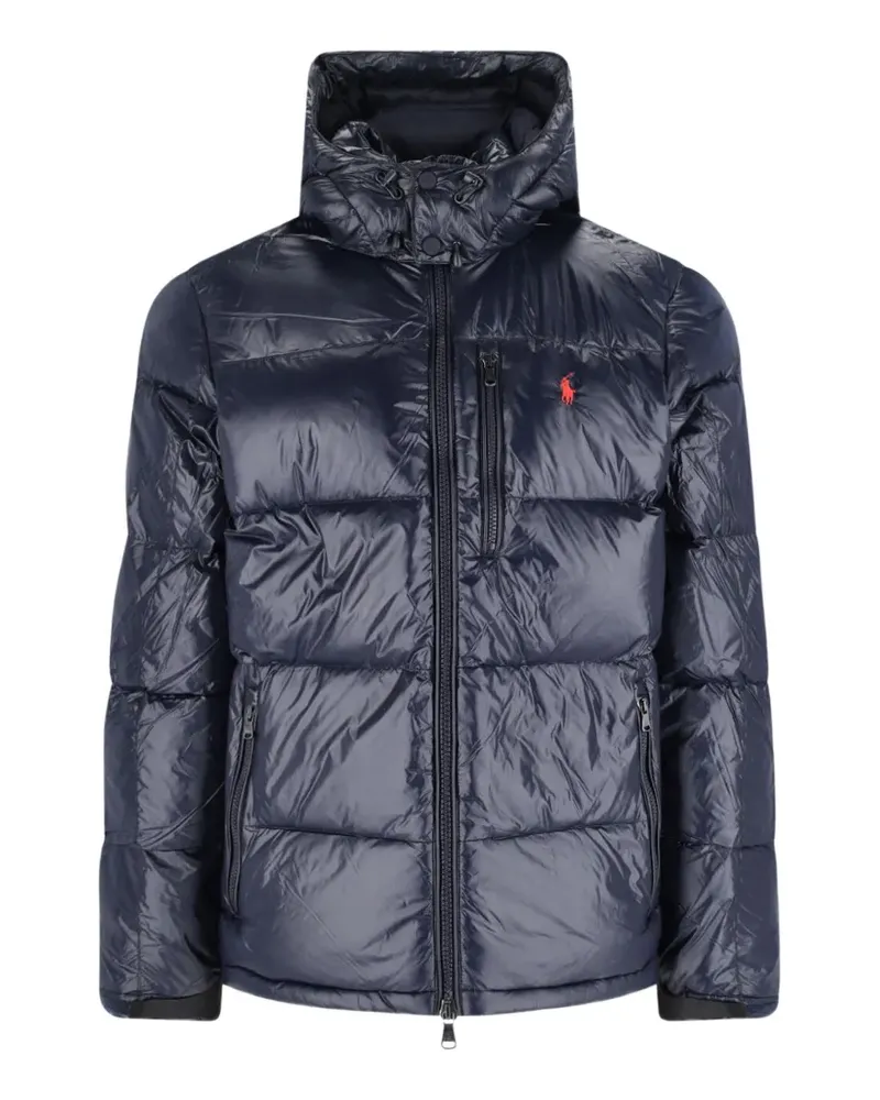 Ralph Lauren Glänzende The Gorham Daunenjacke - Blau Blau