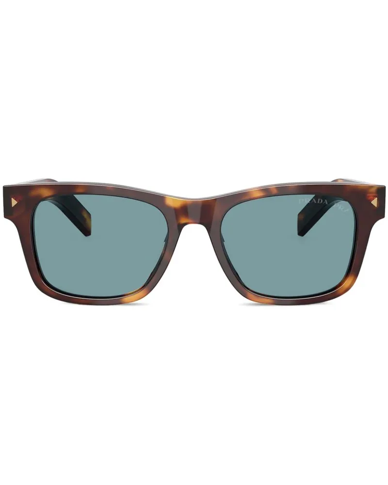 Prada Sonnenbrille mit eckigem Gestell - Braun Braun