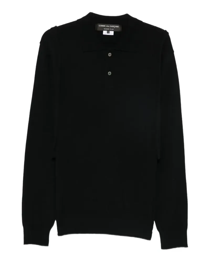 Comme des Garçons Langärmeliger Pullover im Layering-Look - Schwarz Schwarz