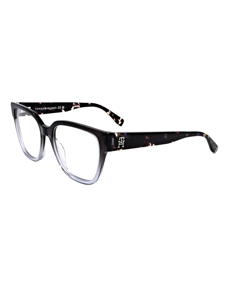 Tommy Hilfiger Eckige Brille in Schildpattoptik - Blau Blau