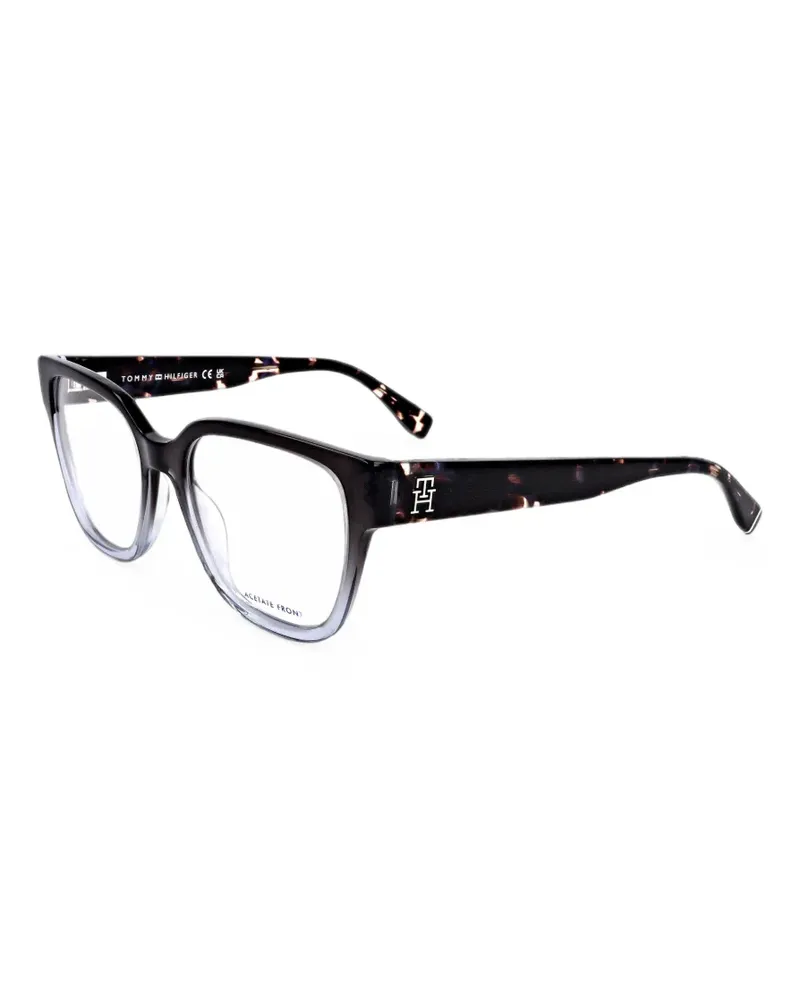 Tommy Hilfiger tortoiseshell-effect square-frame glasses - Blau Blau