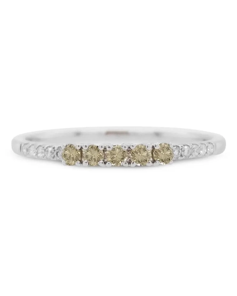HYT Jewelry 18kt Weißgoldring mit Diamanten - Silber Silber