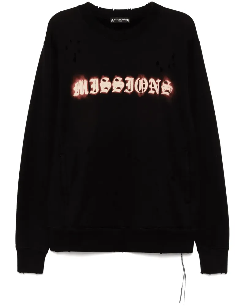 Mastermind World Sweatshirt mit Logo-Print - Schwarz Schwarz