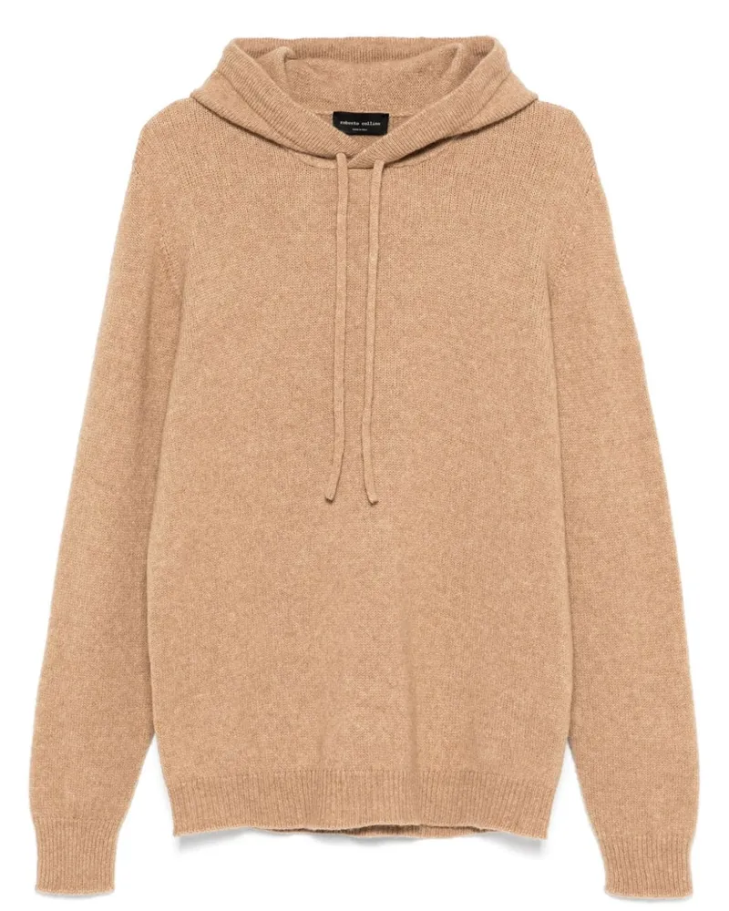 Roberto Collina Gestrickter Hoodie Nude