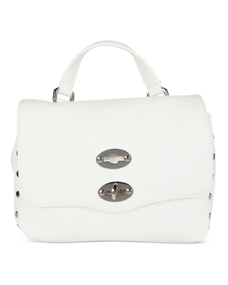 Zanellato mini Daily Postina studded top-handle satchel bag - Weiß Weiß