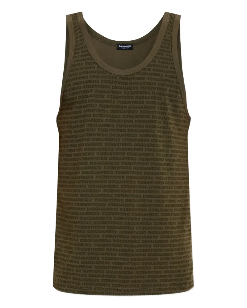 Dsquared2 Trägershirt mit Logo-Print - Grün Grün