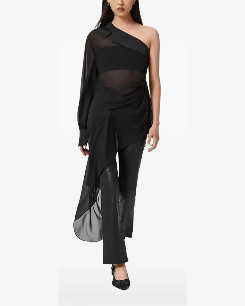 AllSaints Anaya one-shoulder top - Schwarz Schwarz