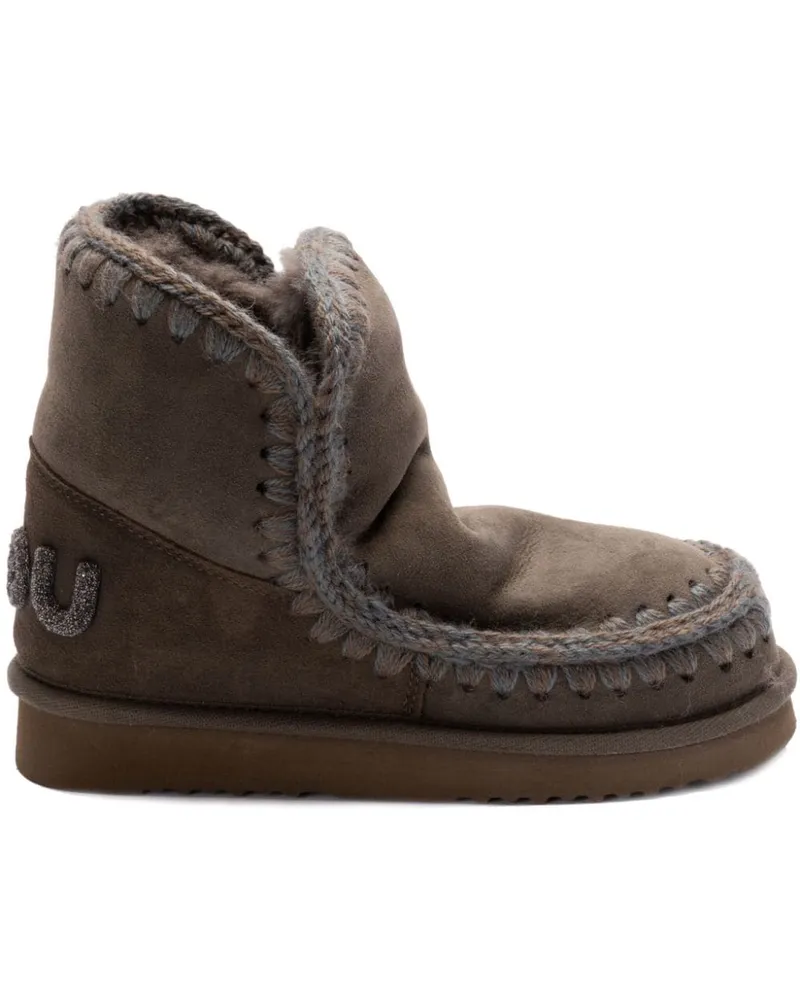 Mou Eskimostiefel mit Glitter-Logo 18cm - Grün Grün