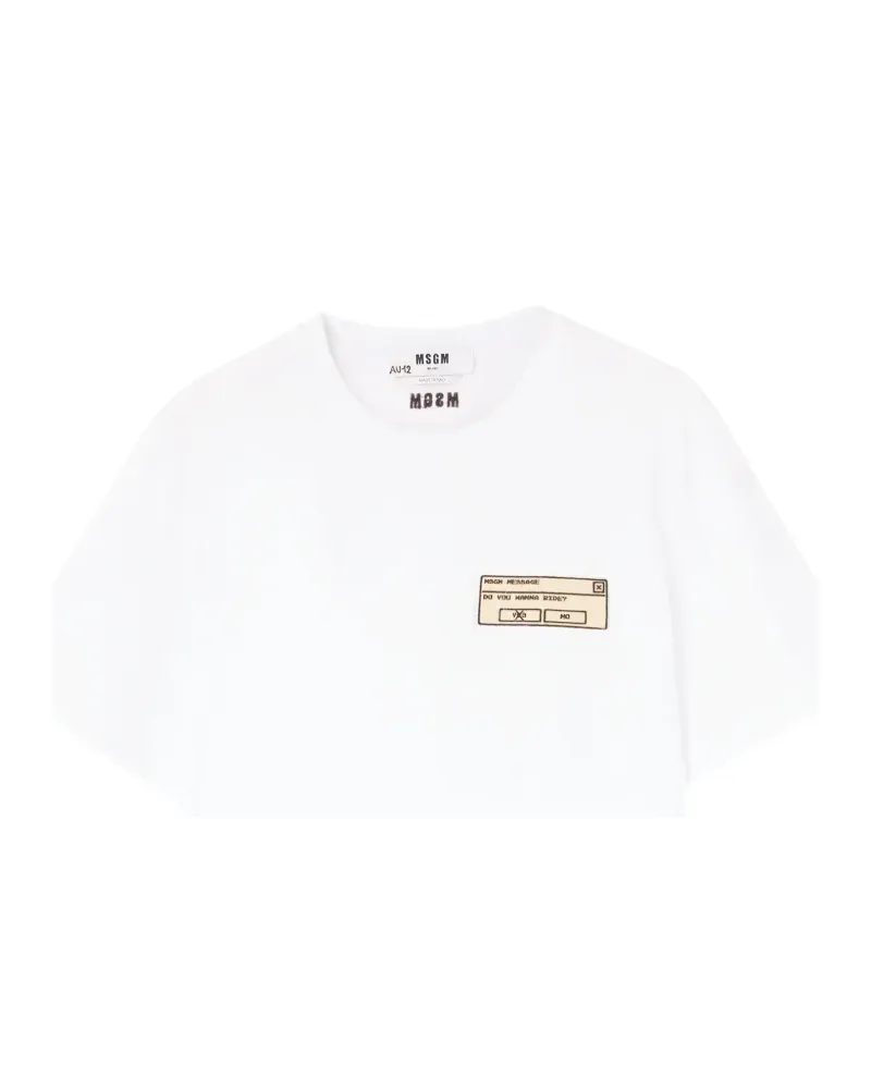 MSGM T-Shirt mit grafischem Print - Weiß Weiß