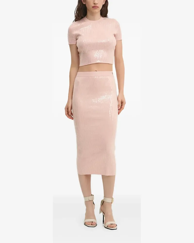 HUGO BOSS Gestricktes Oberteil mit Pailletten - Rosa Rosa