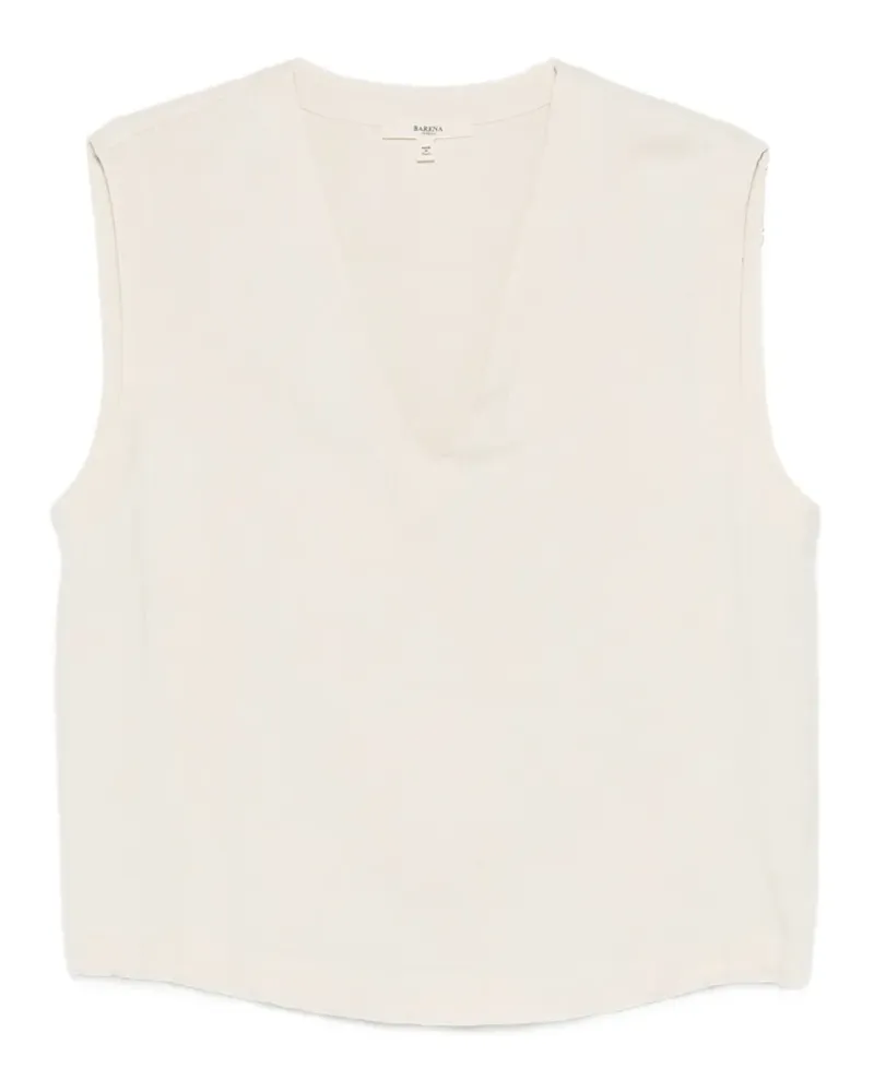 BARENA Betta Oberteil mit V-Ausschnitt - Nude Nude