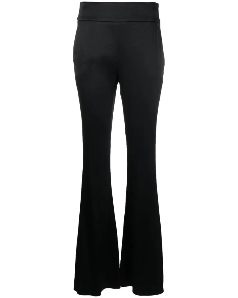 Genny high-waisted flared trousers Black