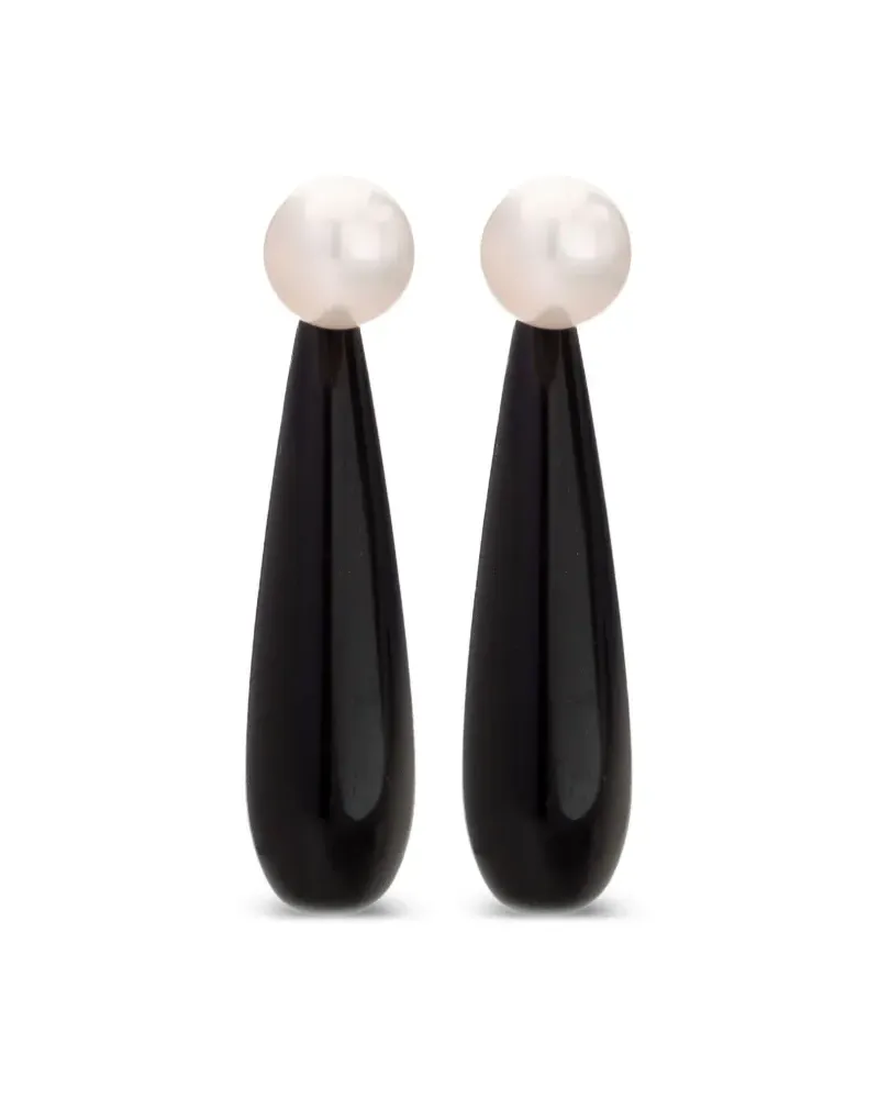 Sophie Buhai Angelyne onyx pearl earrings - BLACK Black