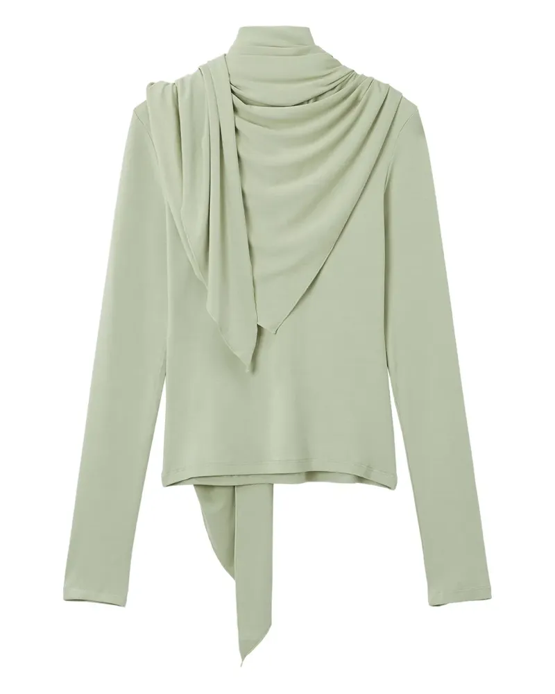 b+ab Langarmshirt mit Schalkragen - Grün Grün