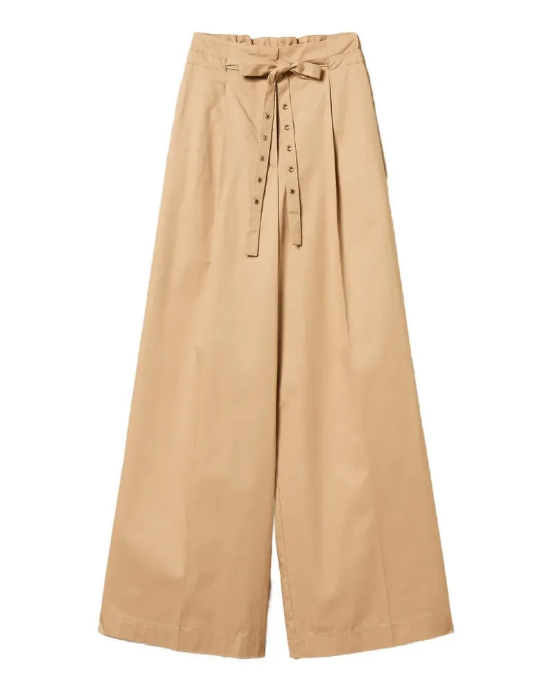 Twin-Set Palazzohose mit Schleifenverschluss - Nude Nude