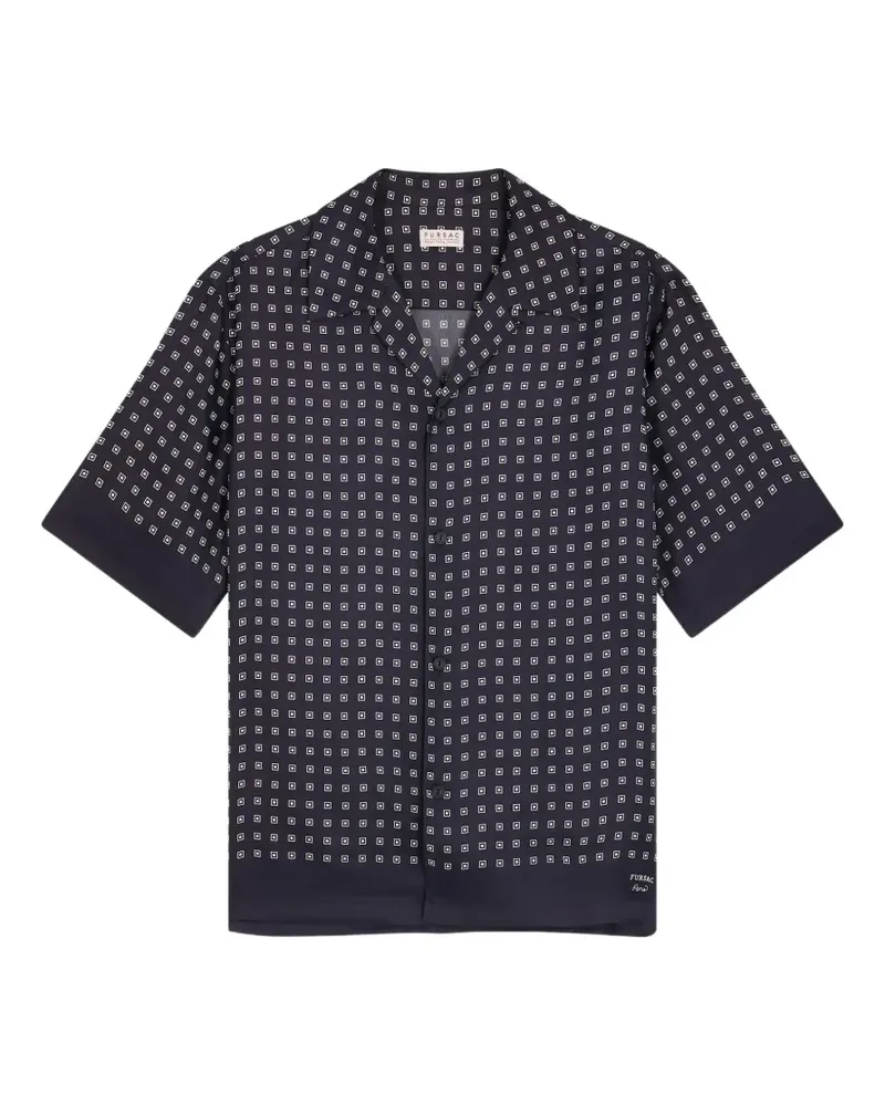 FURSAC geometric-pattern short-sleeve shirt - Blau Blau