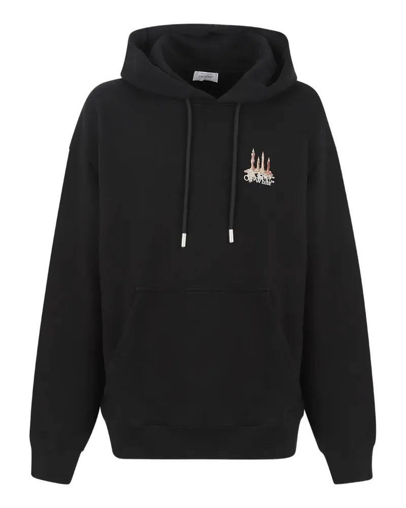 OFF-WHITE graphic-print hoodie - Schwarz Schwarz