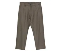 Cropped-Hose aus Wolle - Braun