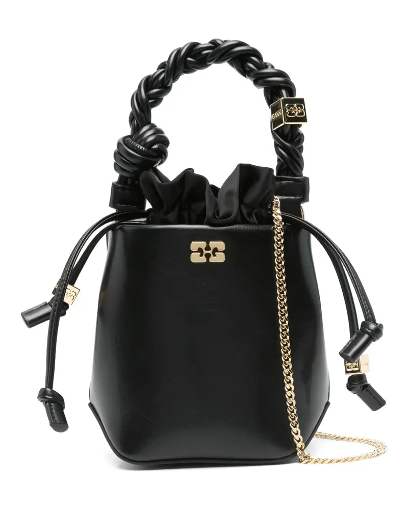 Ganni Mini Bou Beuteltasche - Schwarz Schwarz
