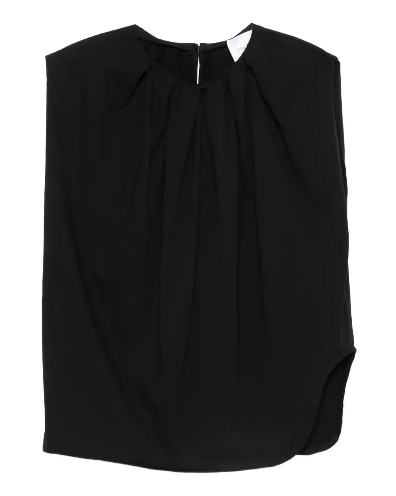 NUDE pleated sleeveless blouse - Schwarz Schwarz