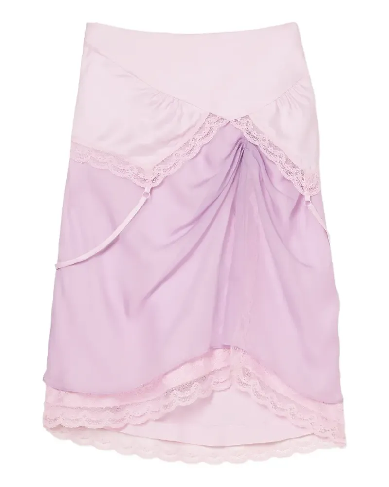 Marc Jacobs layered satin slip skirt - Rosa Rosa