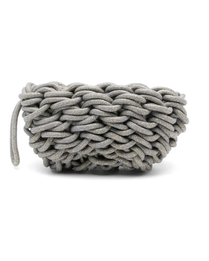 Alienina Gewebte Lina Clutch - Grau Grau