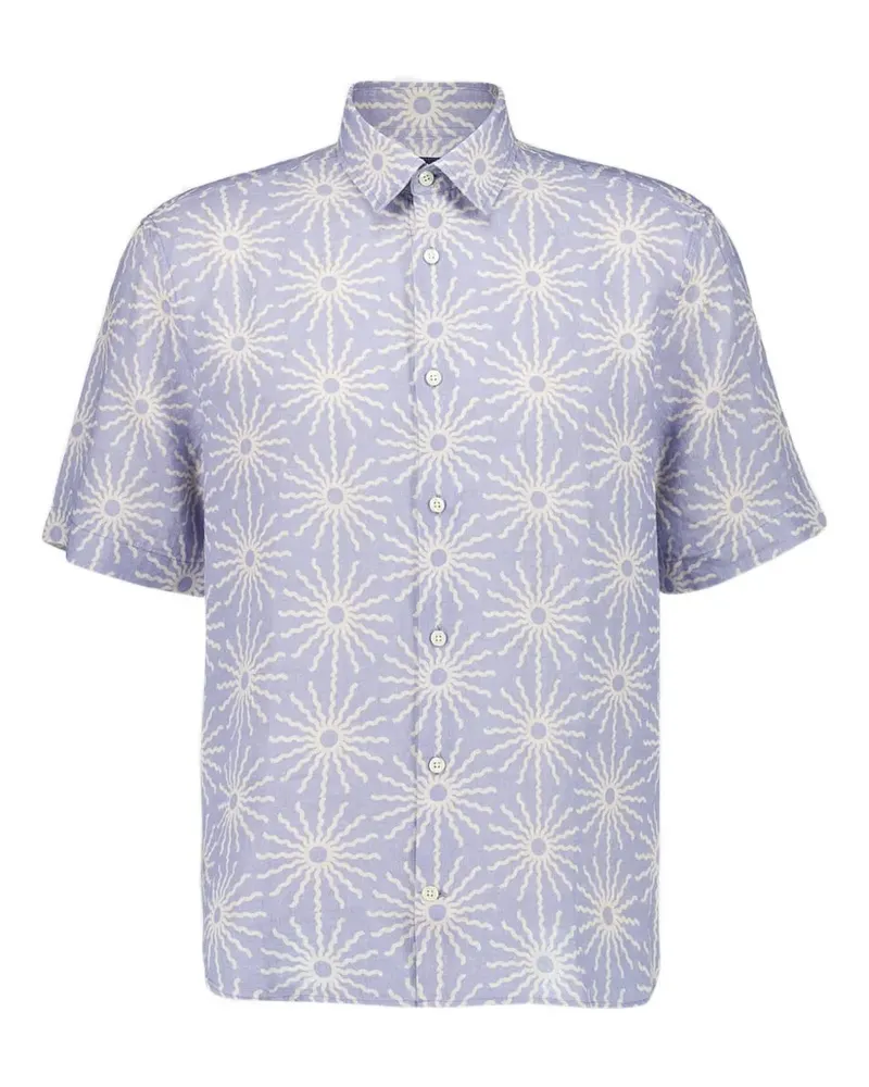 Frescobol Carioca Castro Hemd aus Leinen - Blau Blau