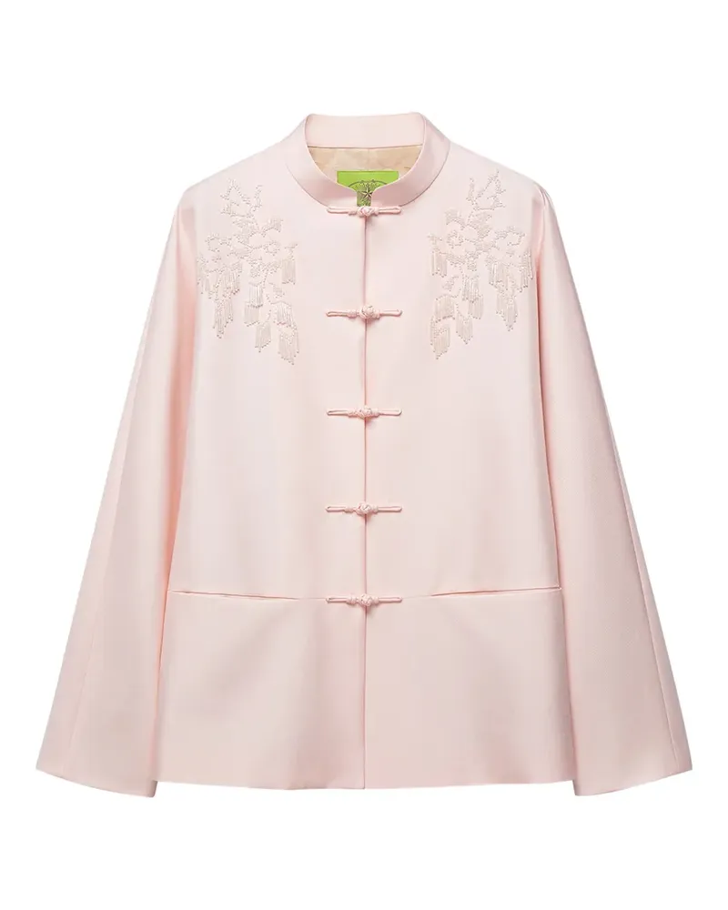 Shanghai Tang Tweed-Jacke mit Froschverschluss - Rosa Rosa
