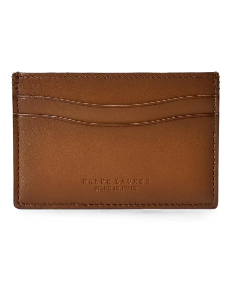 Ralph Lauren Kartenetui aus poliertem Kalbsleder - Braun Braun