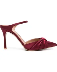 Malone Souliers Uma Mules aus Satin 100mm Rot