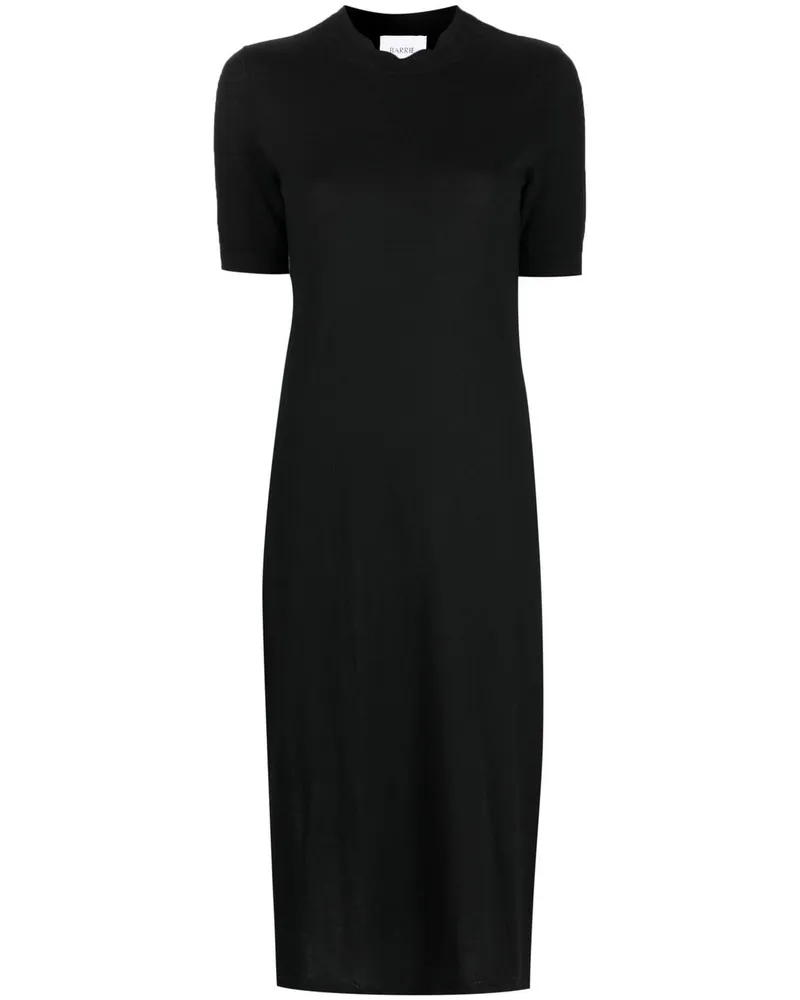 Barrie Midikleid aus Kaschmir - Schwarz Schwarz